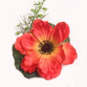 Kidcuteture Red Flower Pinch Clip Holiday Christmas NEW NWT